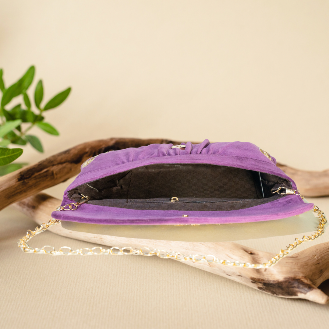 Golden Elegance Red Envelope Clutch