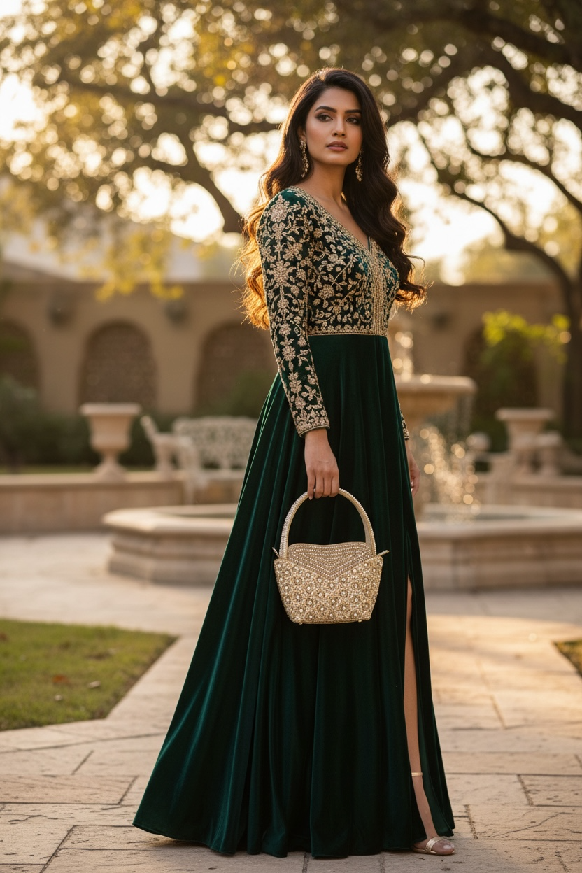 Gold Tarika Pearl Bag