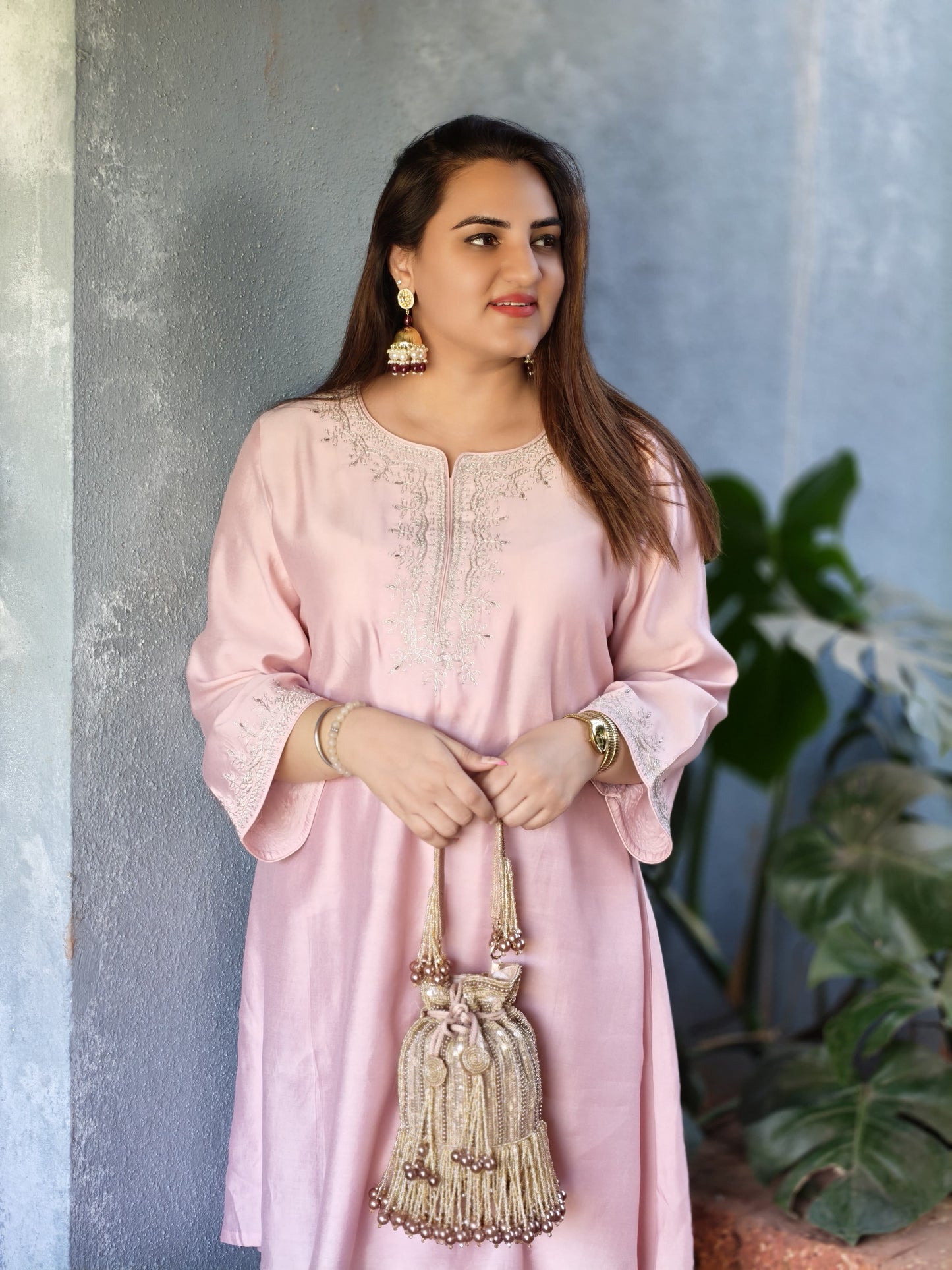 Jhilmil Sequin Gold Potli