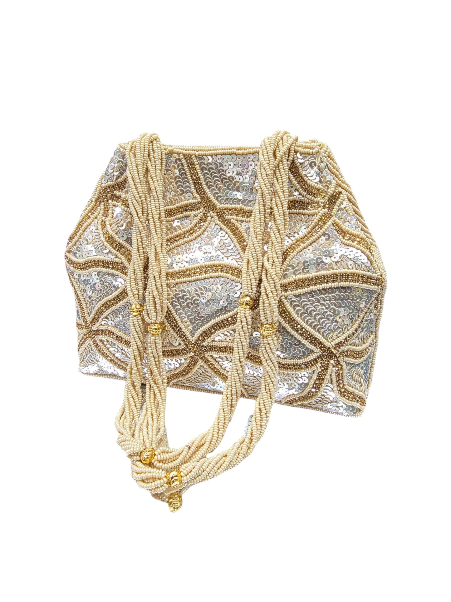 Trikon Beige Gold 3 Magnet Potli