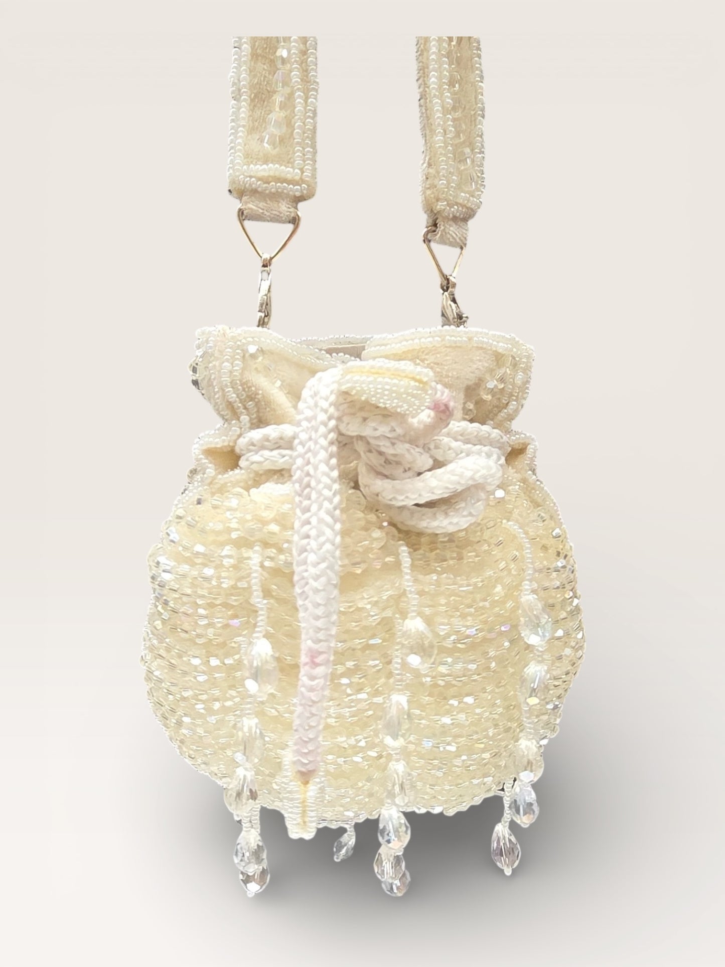 Rimzim white Crystal Mini Potli