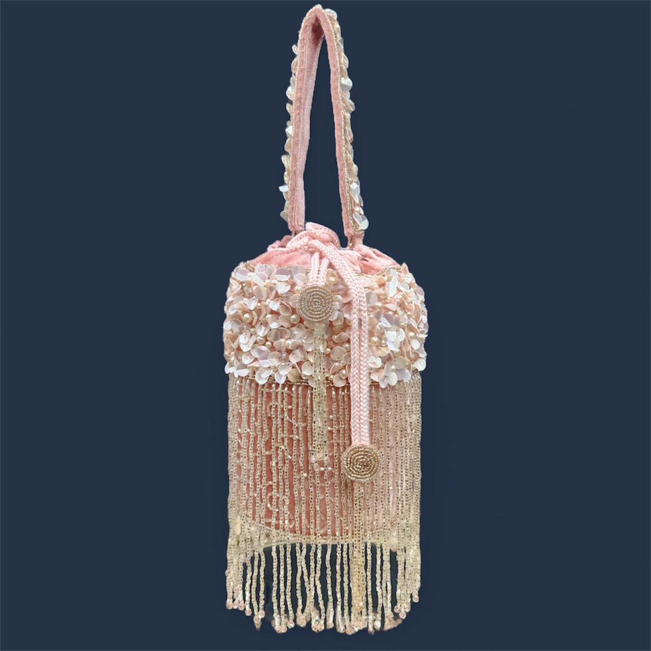 Pushp Mala Rose Gold Potli