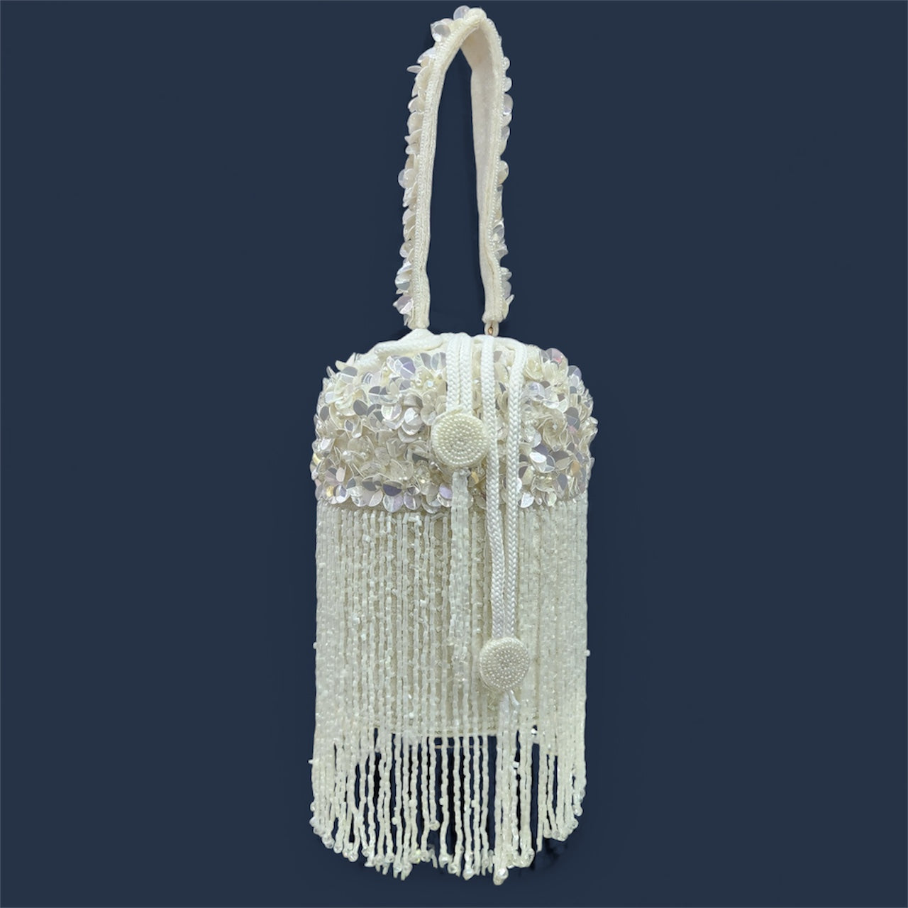 Pushp Mala White Gold Potli