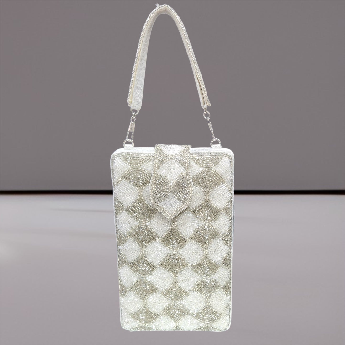Noor Silver Box Clutch