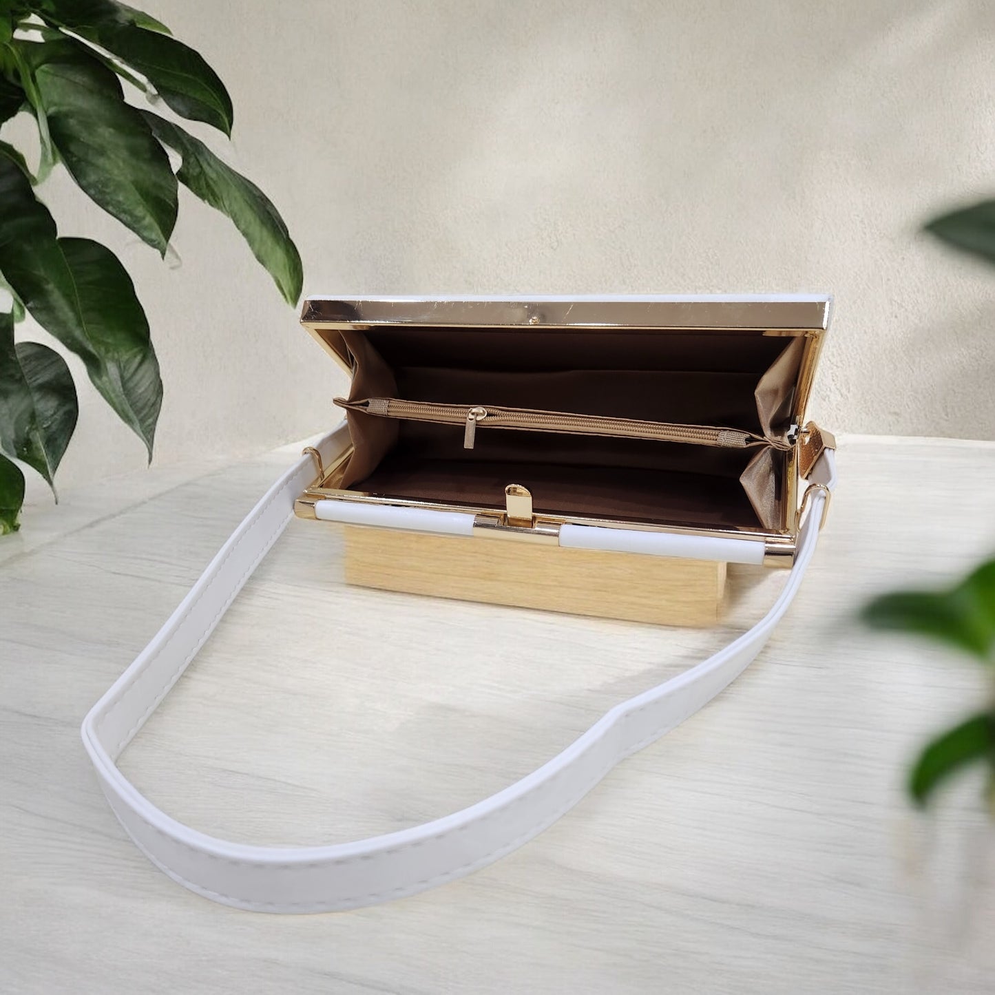 Blossom Floral White Box Clutch