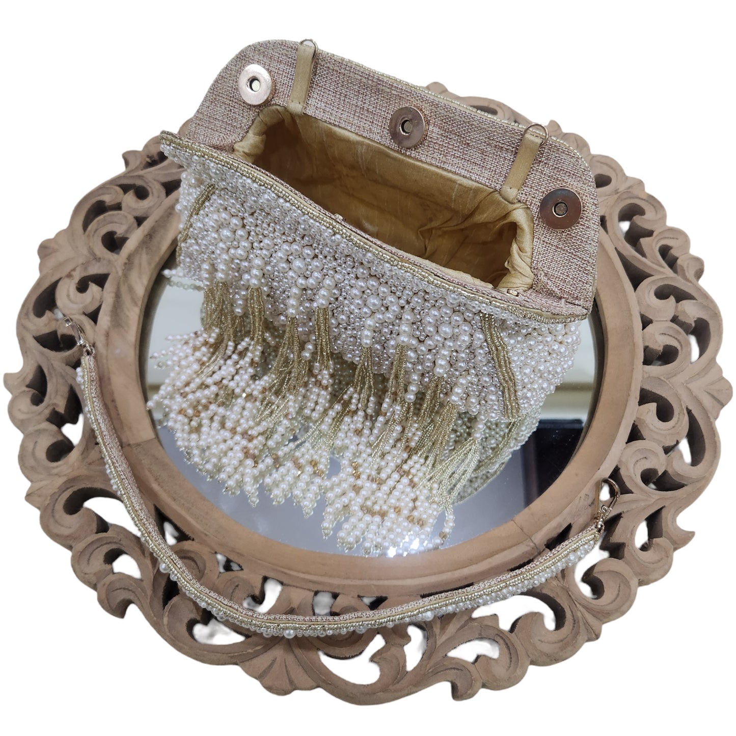 Moti Baag Gold Clutch