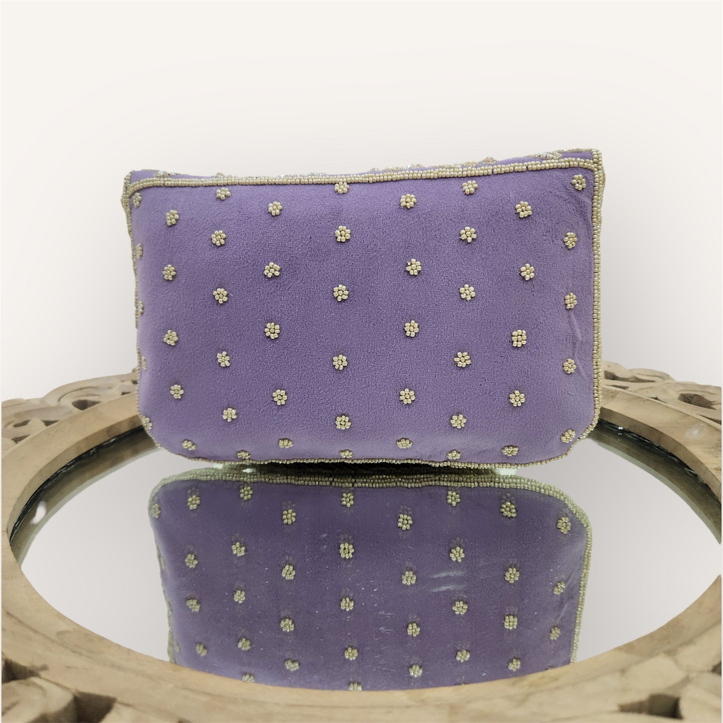 Gulnaaz Purple Envelope Clutch