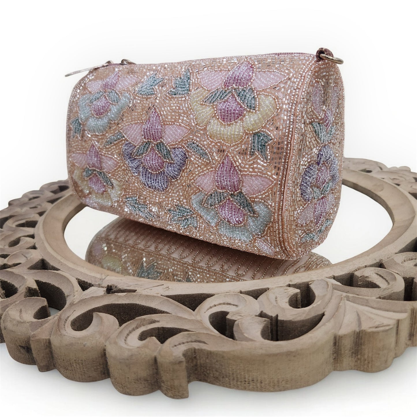 Phoolkari Rose Gold Bag