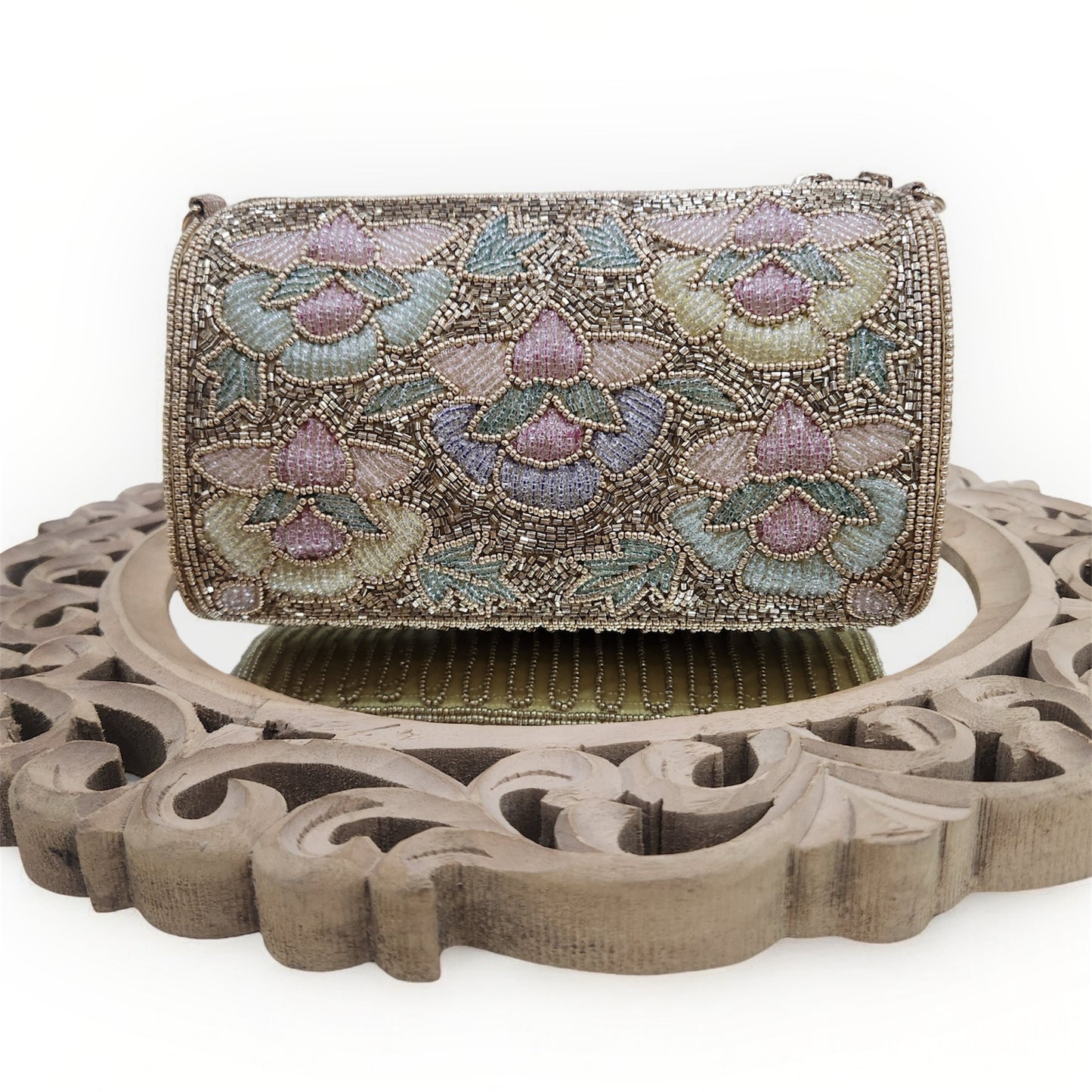 Phoolkari Antique Gold Bag