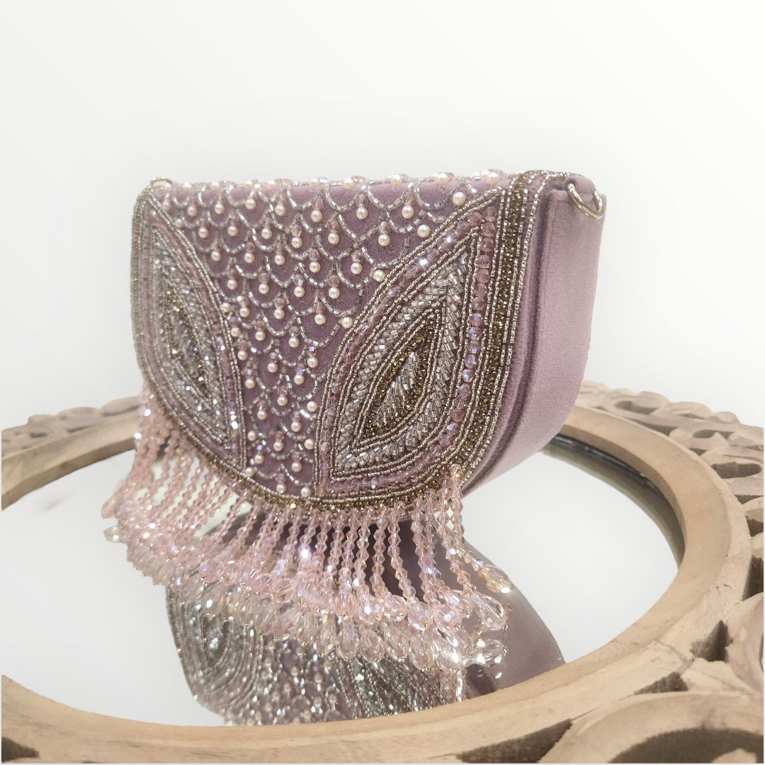 Arka Rose Gold Flapover Bag