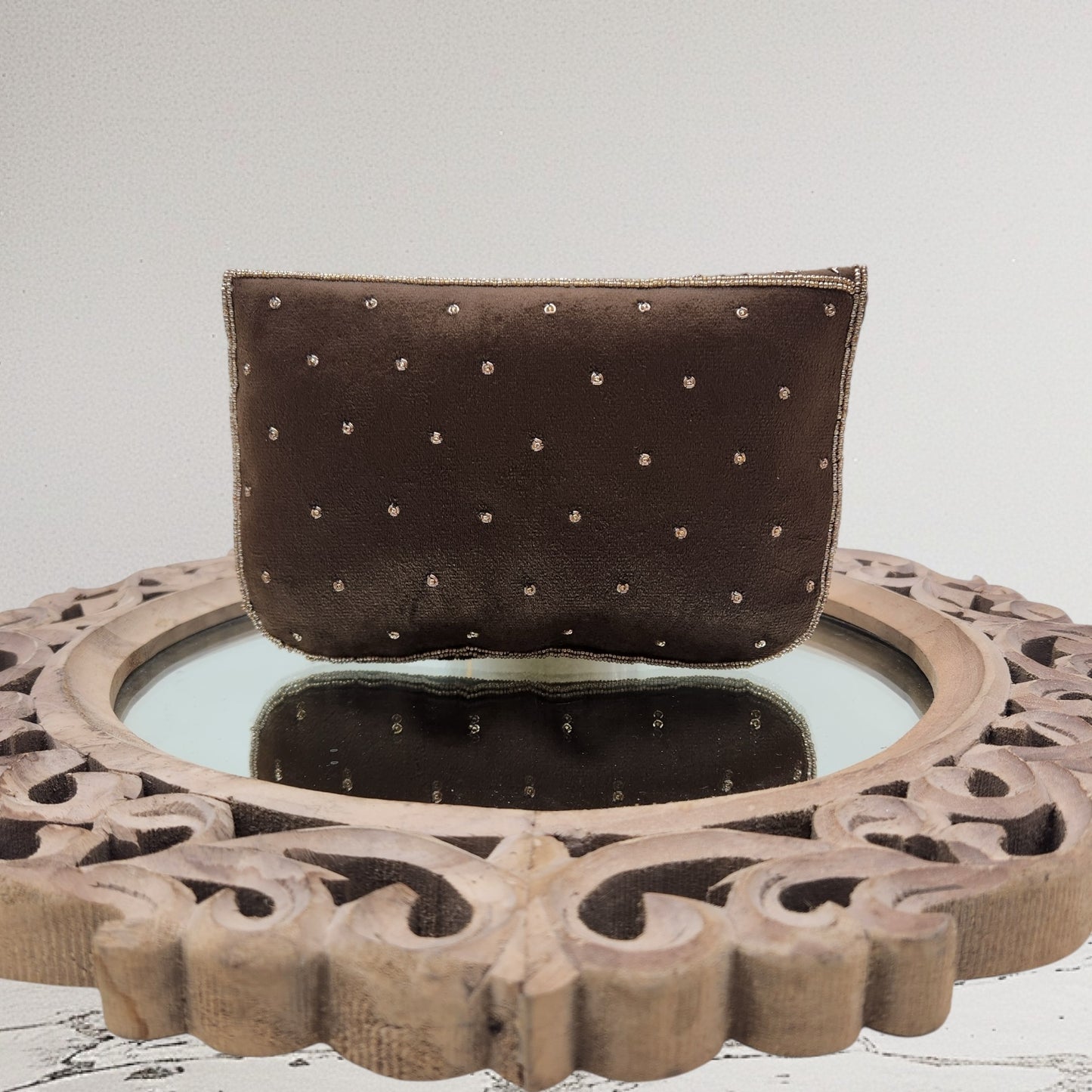 Zaraah Brown Envelope Clutch