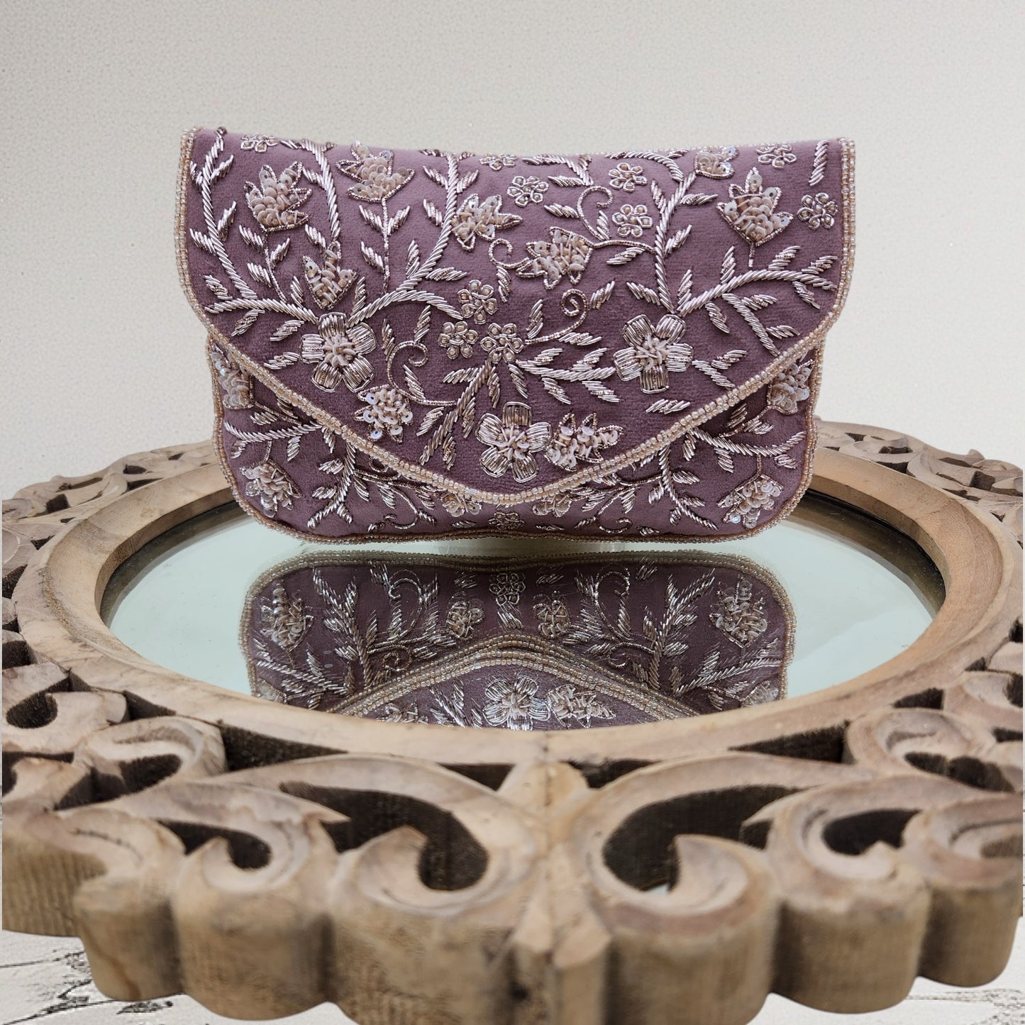 Zaraah Pink Envelope Clutch