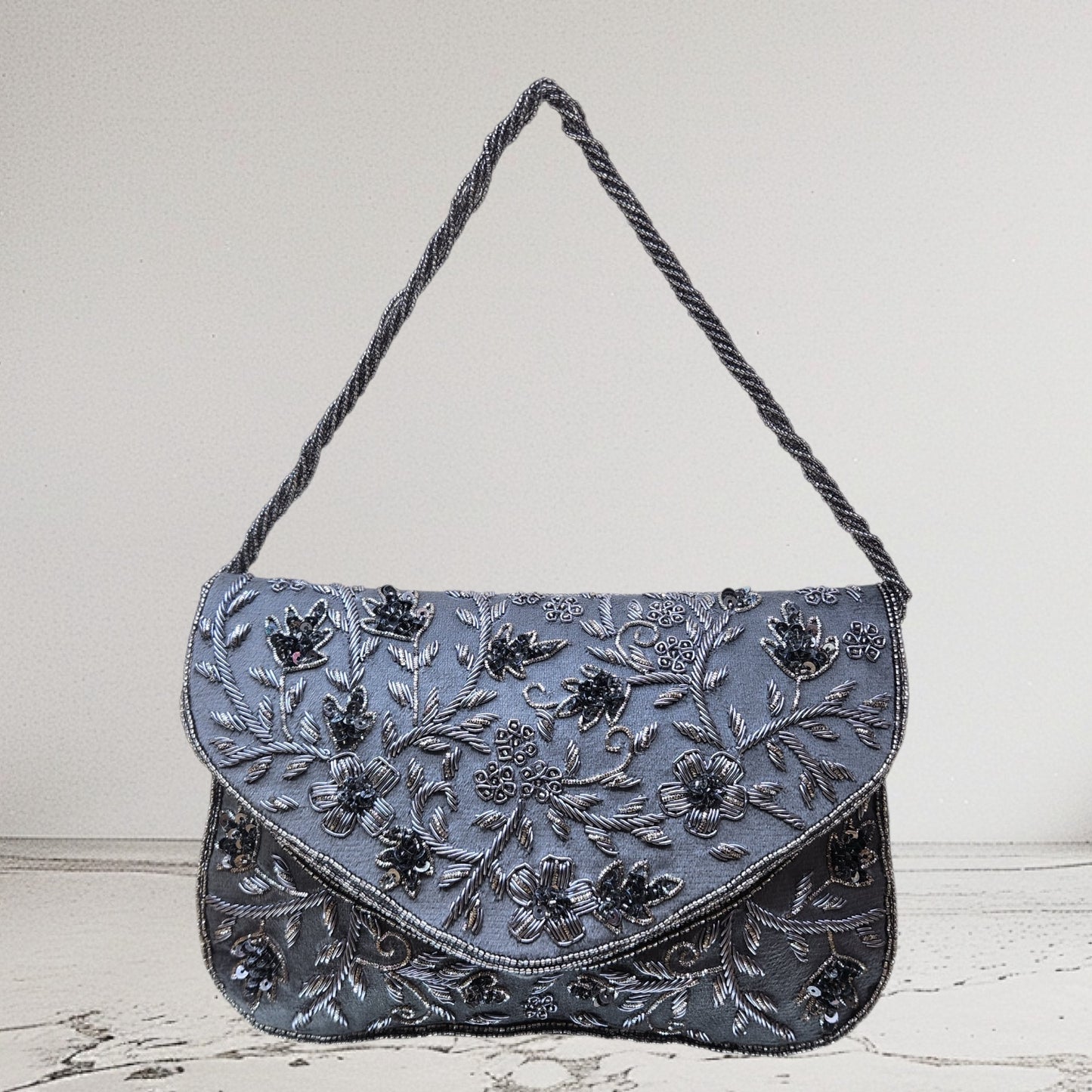 Zaraah Grey Envelope Clutch