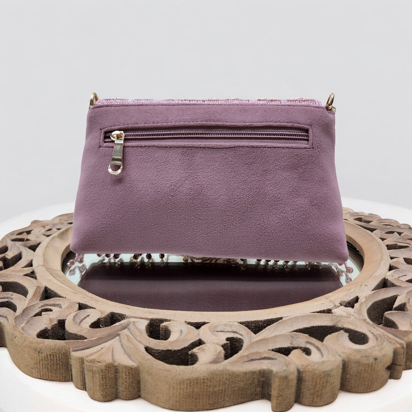 Naaz Pink Flapover Box Clutch