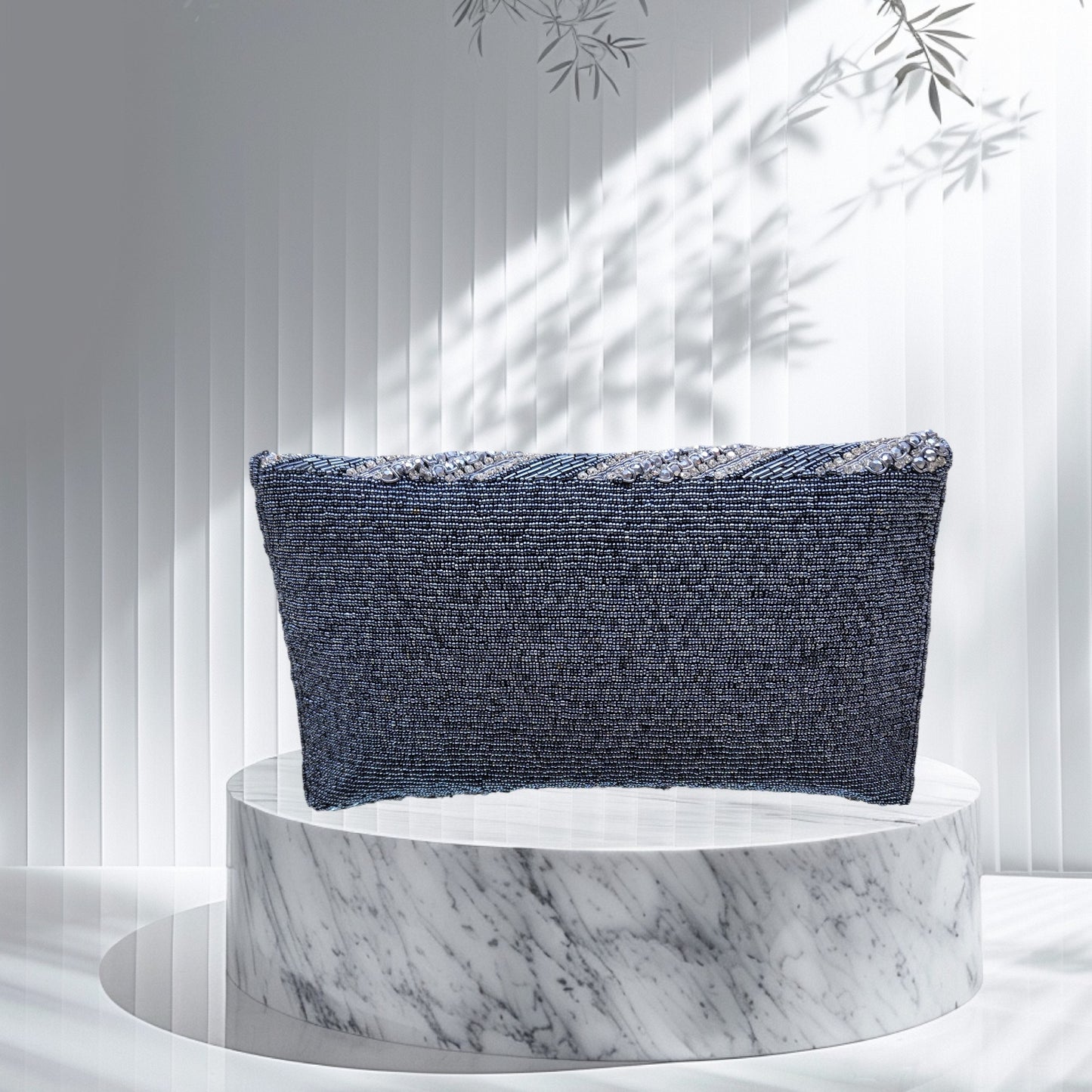 Swarnarekha Grey Envelope Clutch