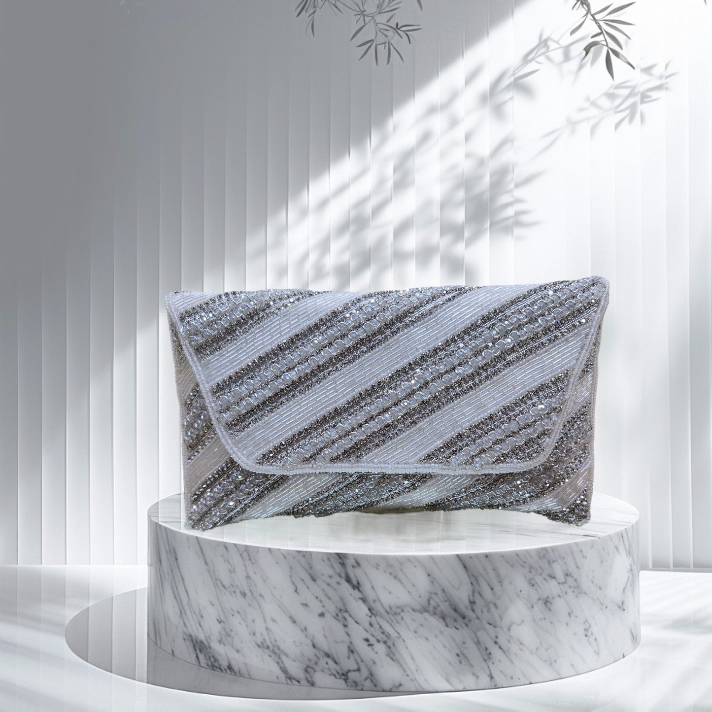 Swarnarekha Silver Envelope Clutch