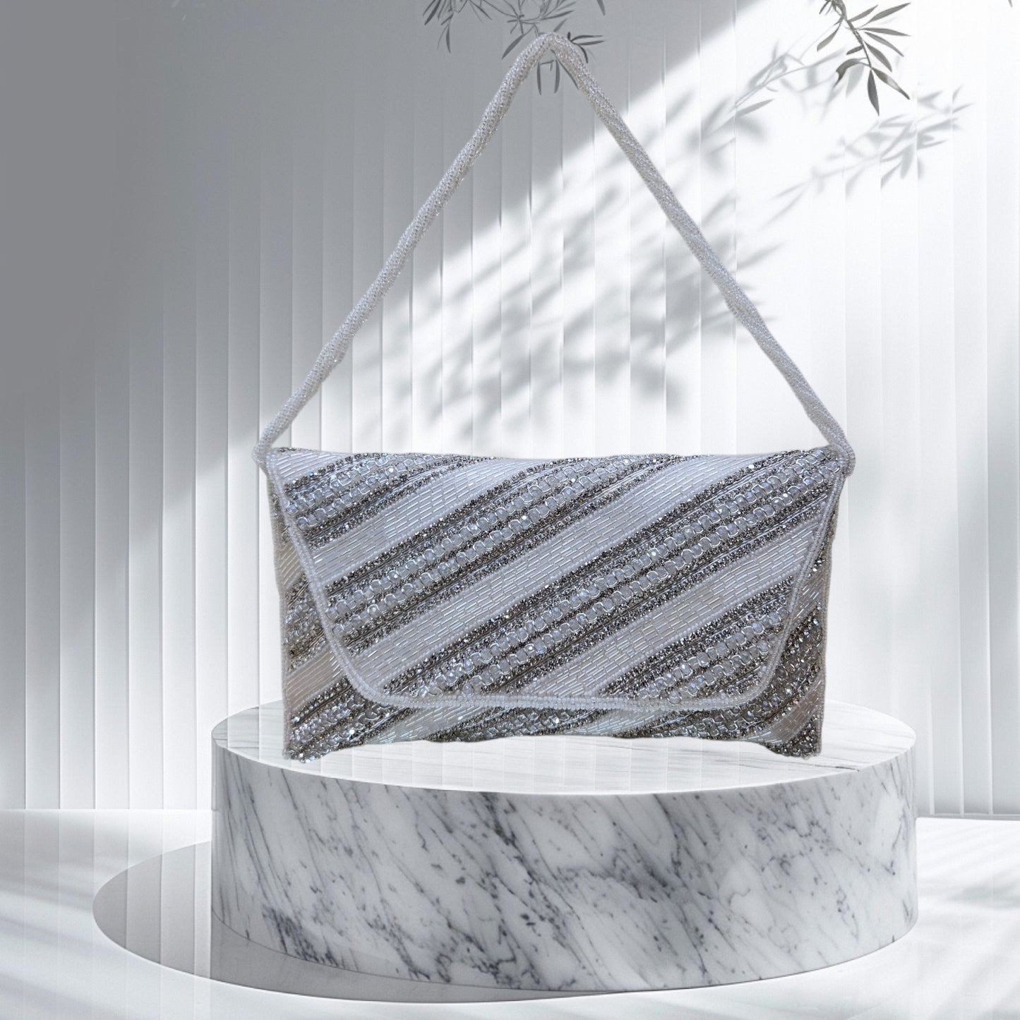 Swarnarekha Silver Envelope Clutch