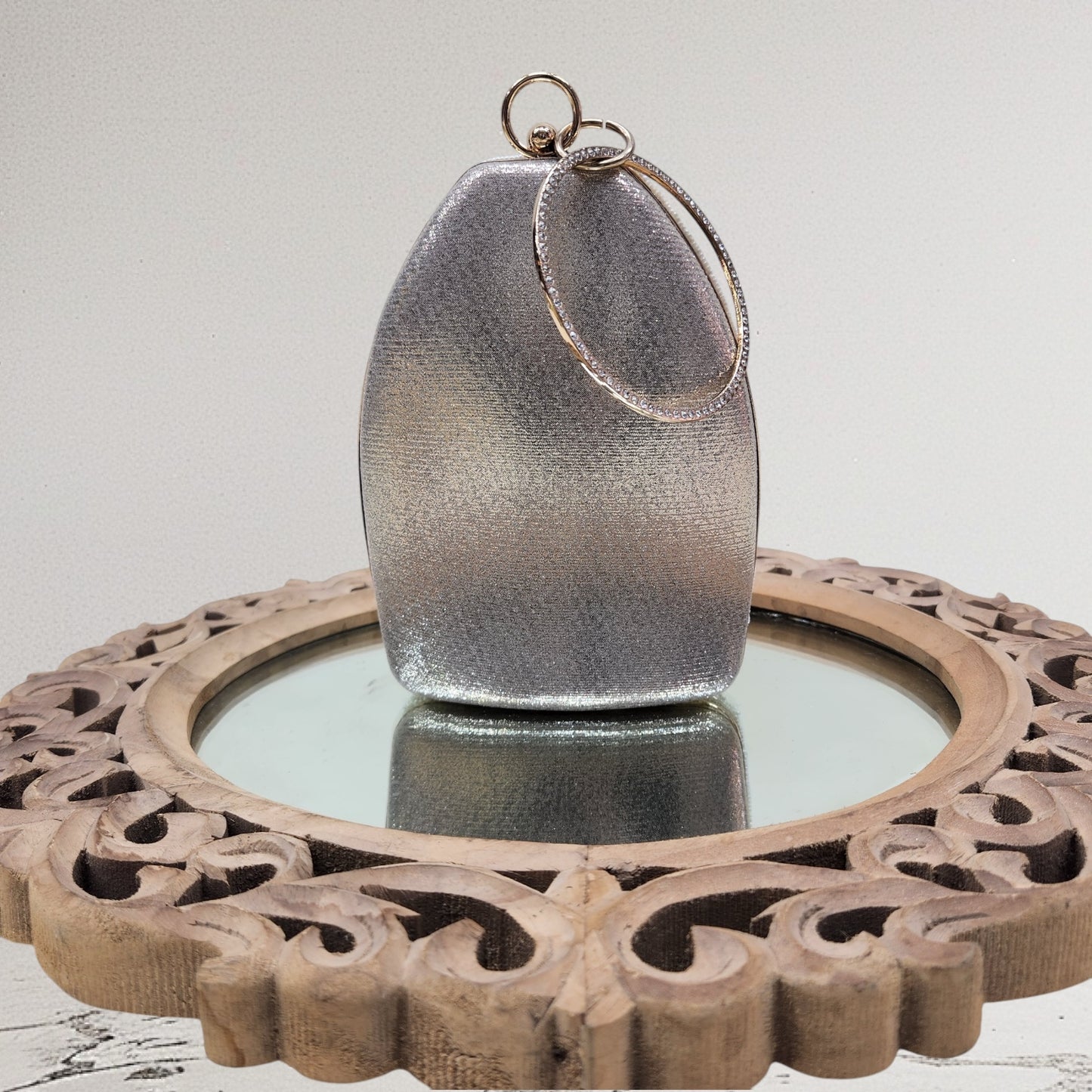 Ira Gold Bottle Box Clutch