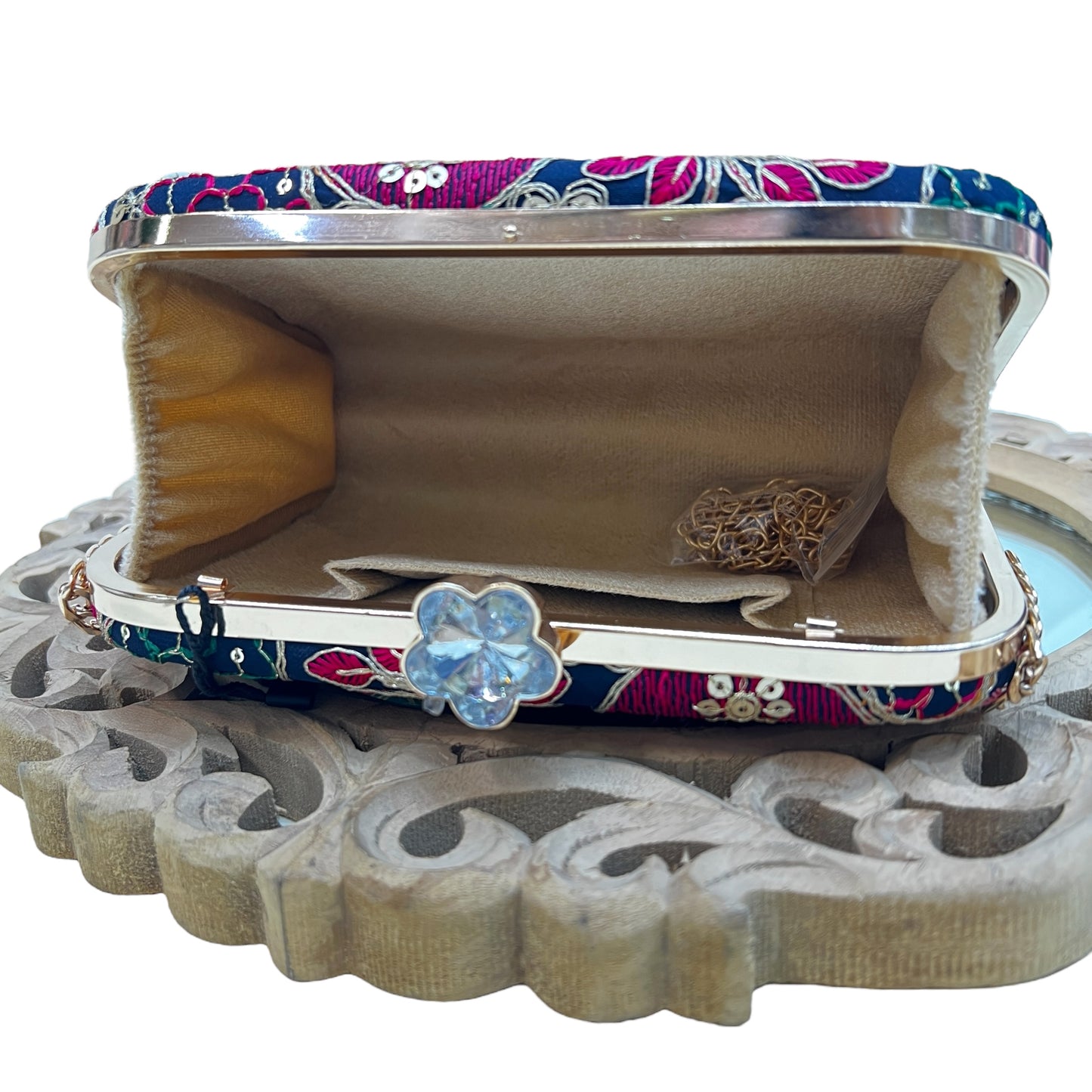 Jashn Blue Box Clutch
