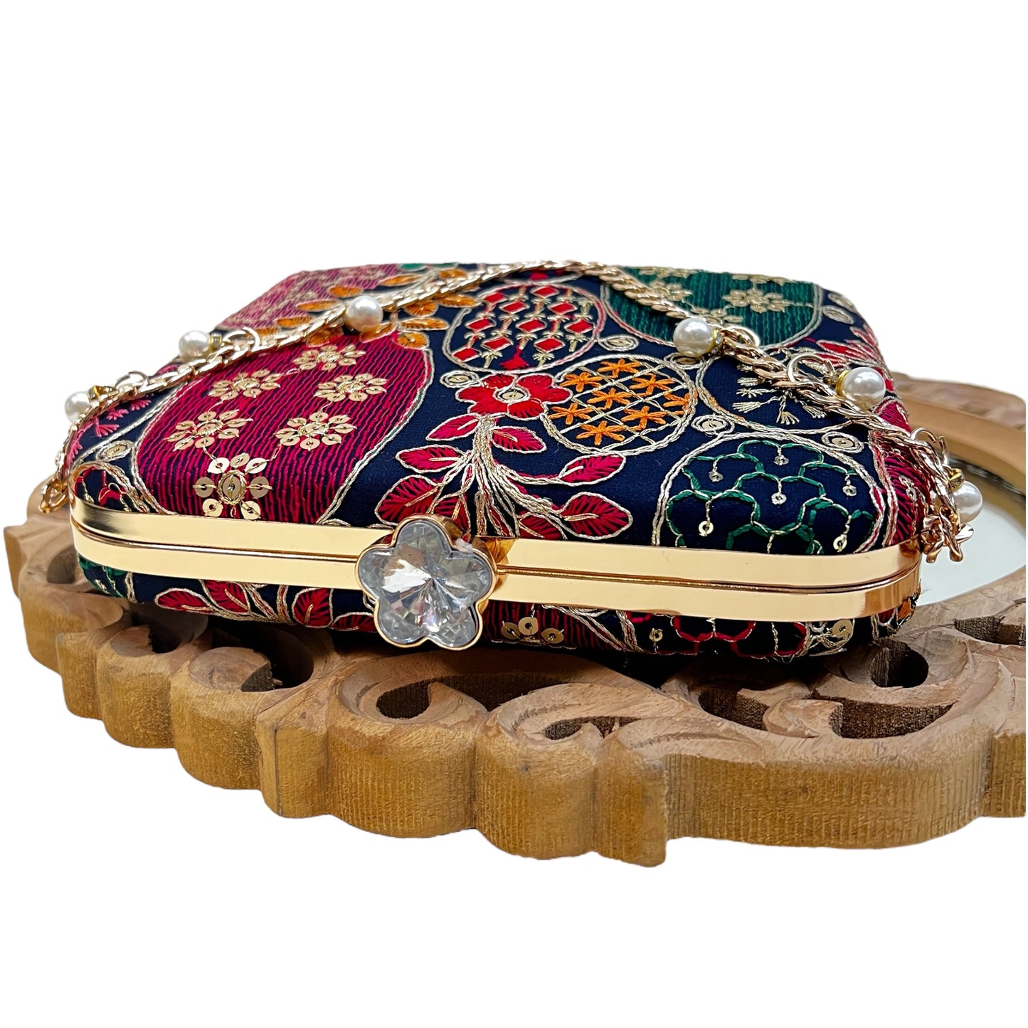 Jashn Blue Box Clutch
