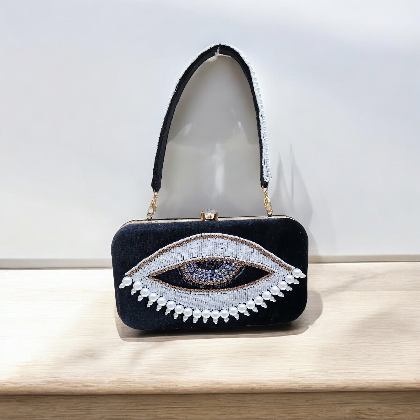 Evil Eye Black Box Clutch