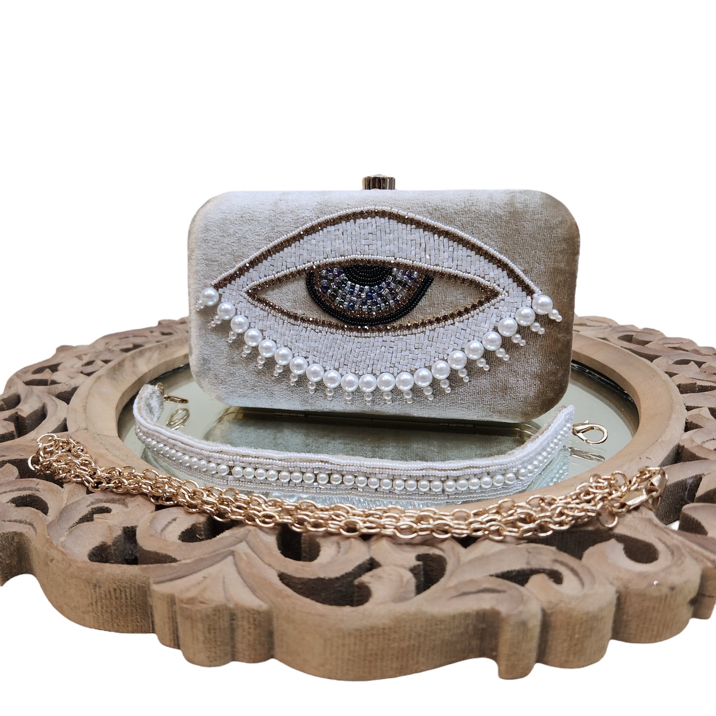 Evil Eye Gold Box Clutch