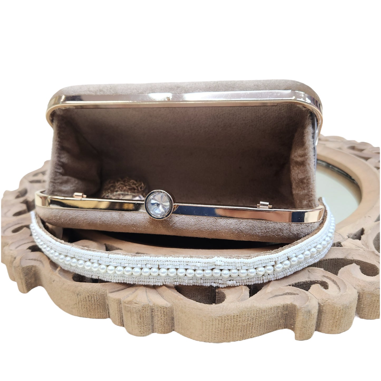 Evil Eye Brown Box Clutch