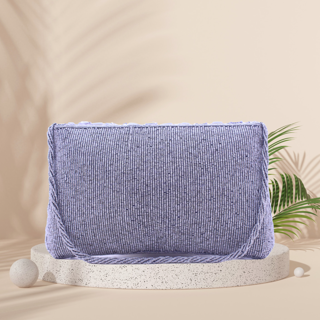 Baroque Mosaic Grey Envelope Clutch