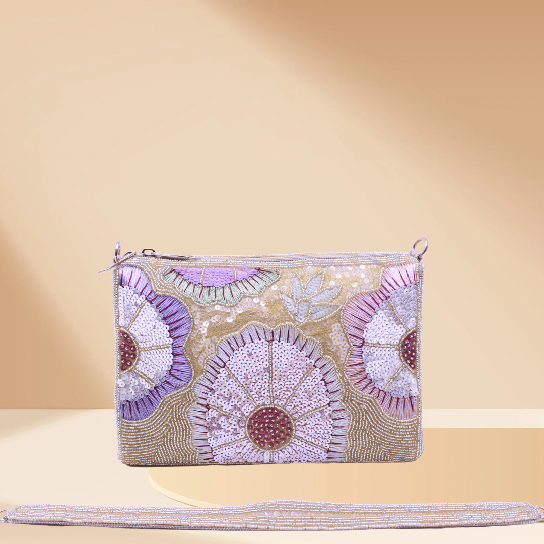 Glow Garden Gold Bag