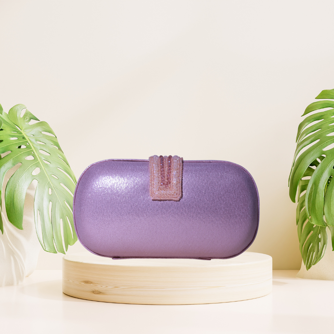 Classic Rosegold Oval Cut-Dana Box Clutch