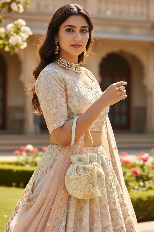 Hiranya Cream Mini Potli