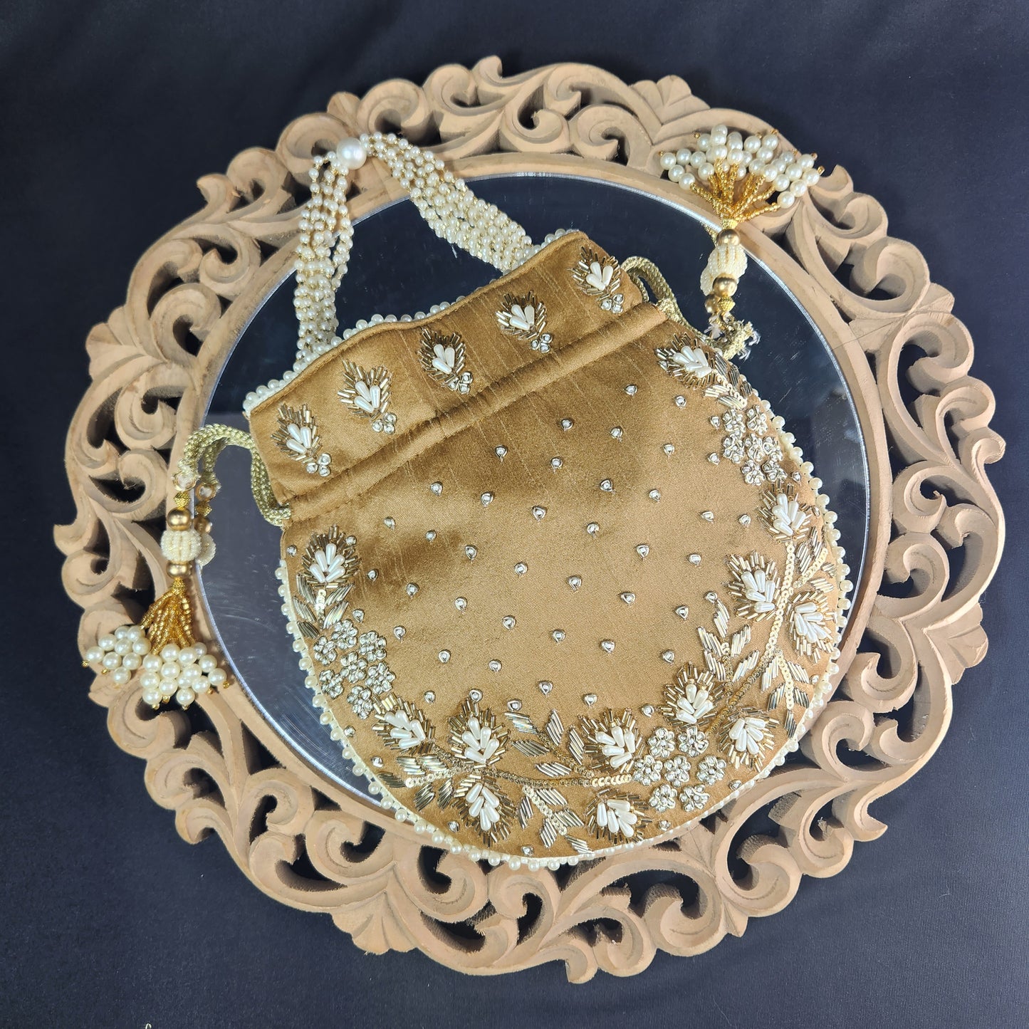 Jodha Antique Gold Potli