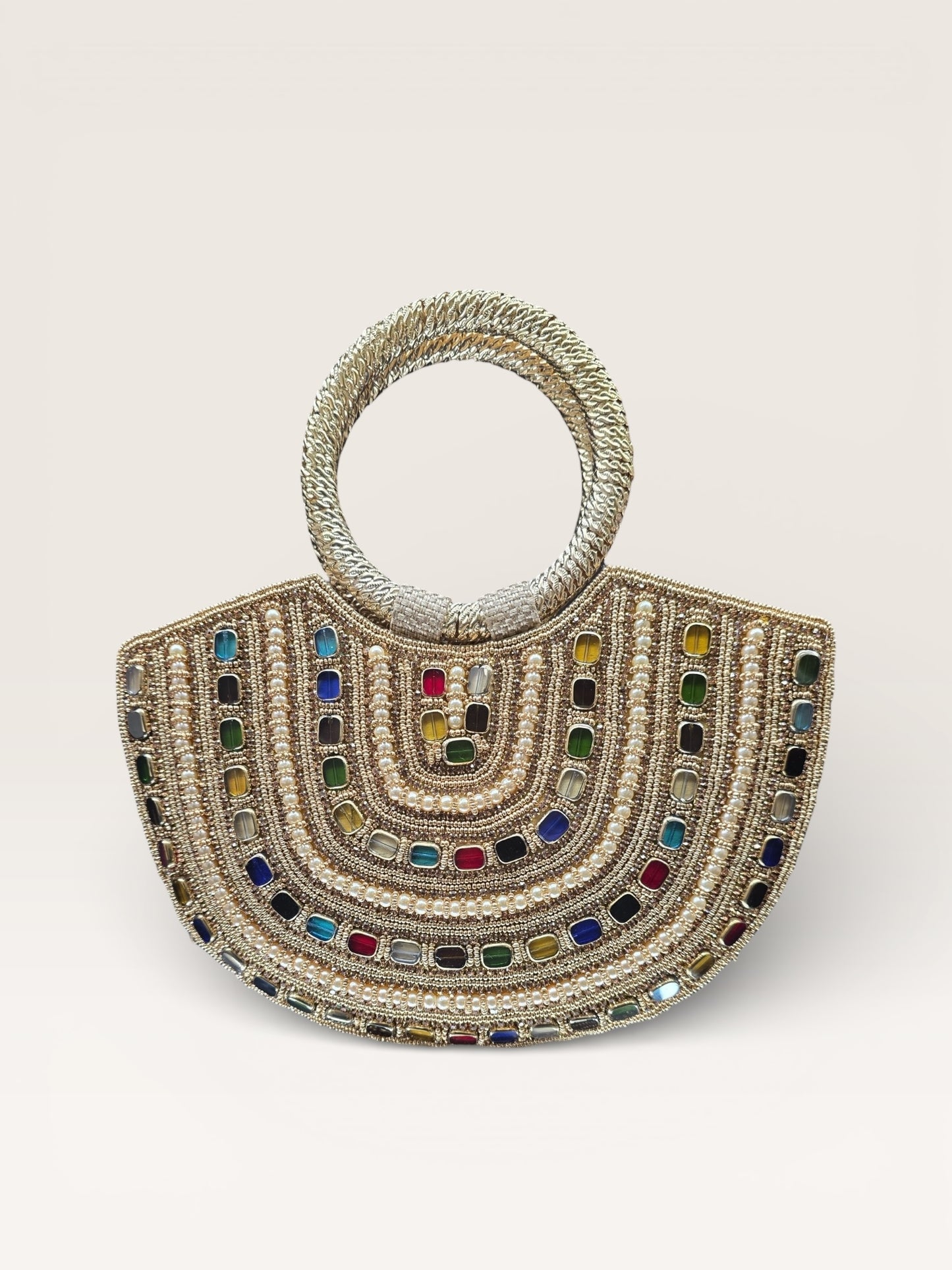 Navratna Antique Gold Kada Bag