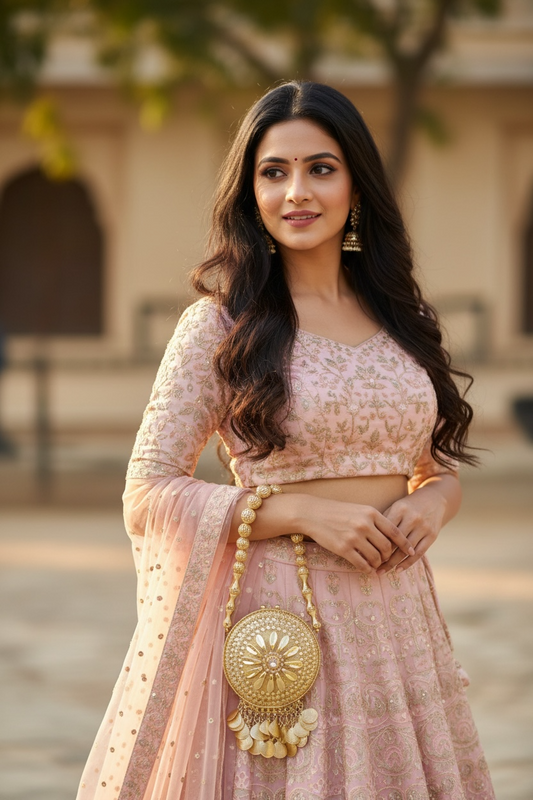 Halo Nano Gold Mini Brass Clutch