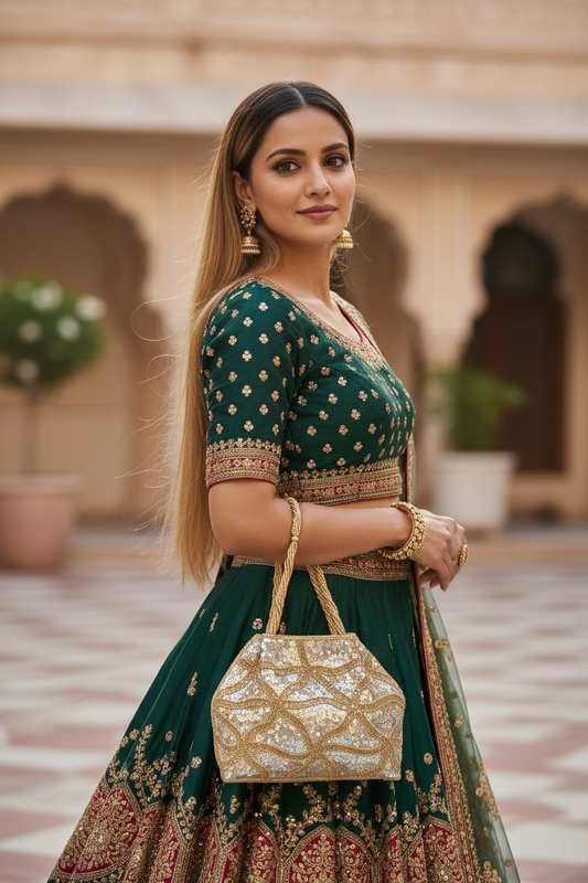 Trikon Antique Gold 3 Magnet Potli