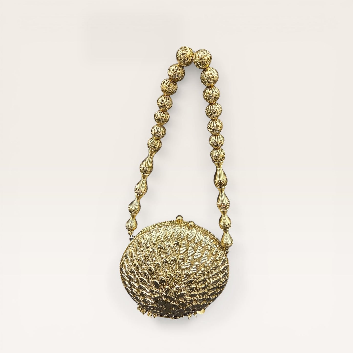 Halo Nano Antique Gold Mini Brass Clutch