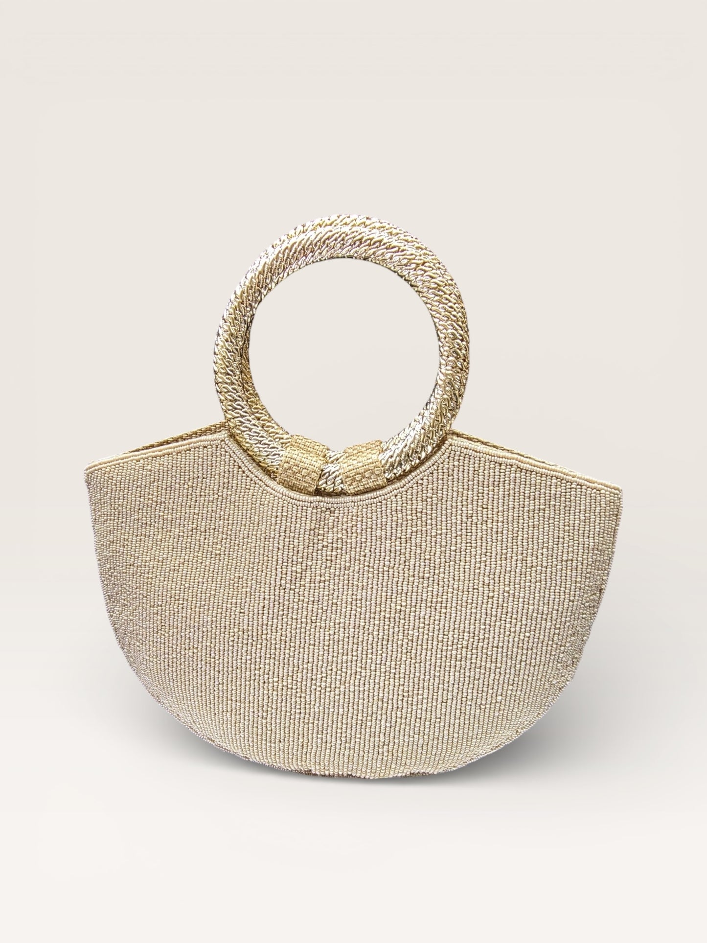 Navratna Beige Gold Kada Bag