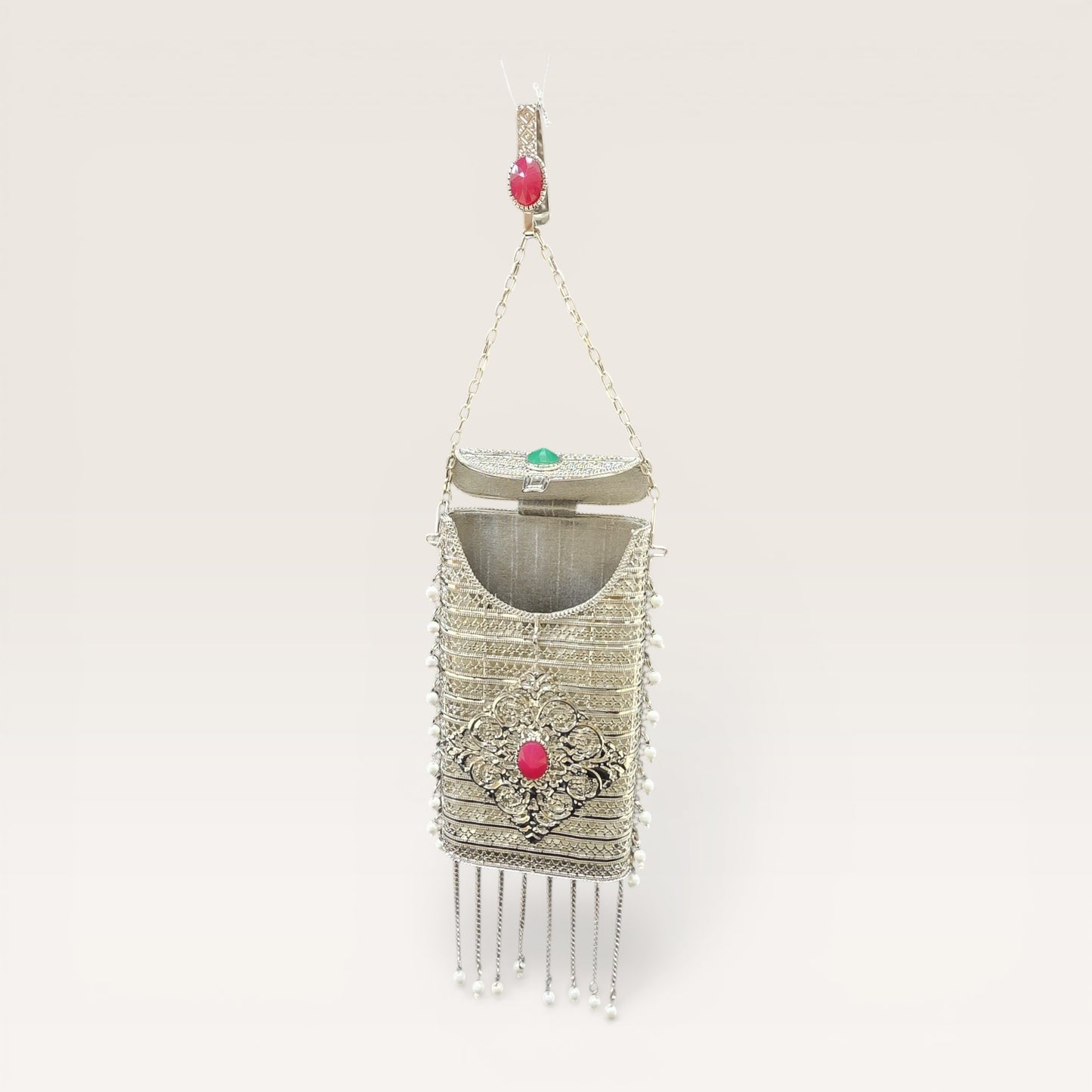 designer brass mobile clutch Indian wedding bag