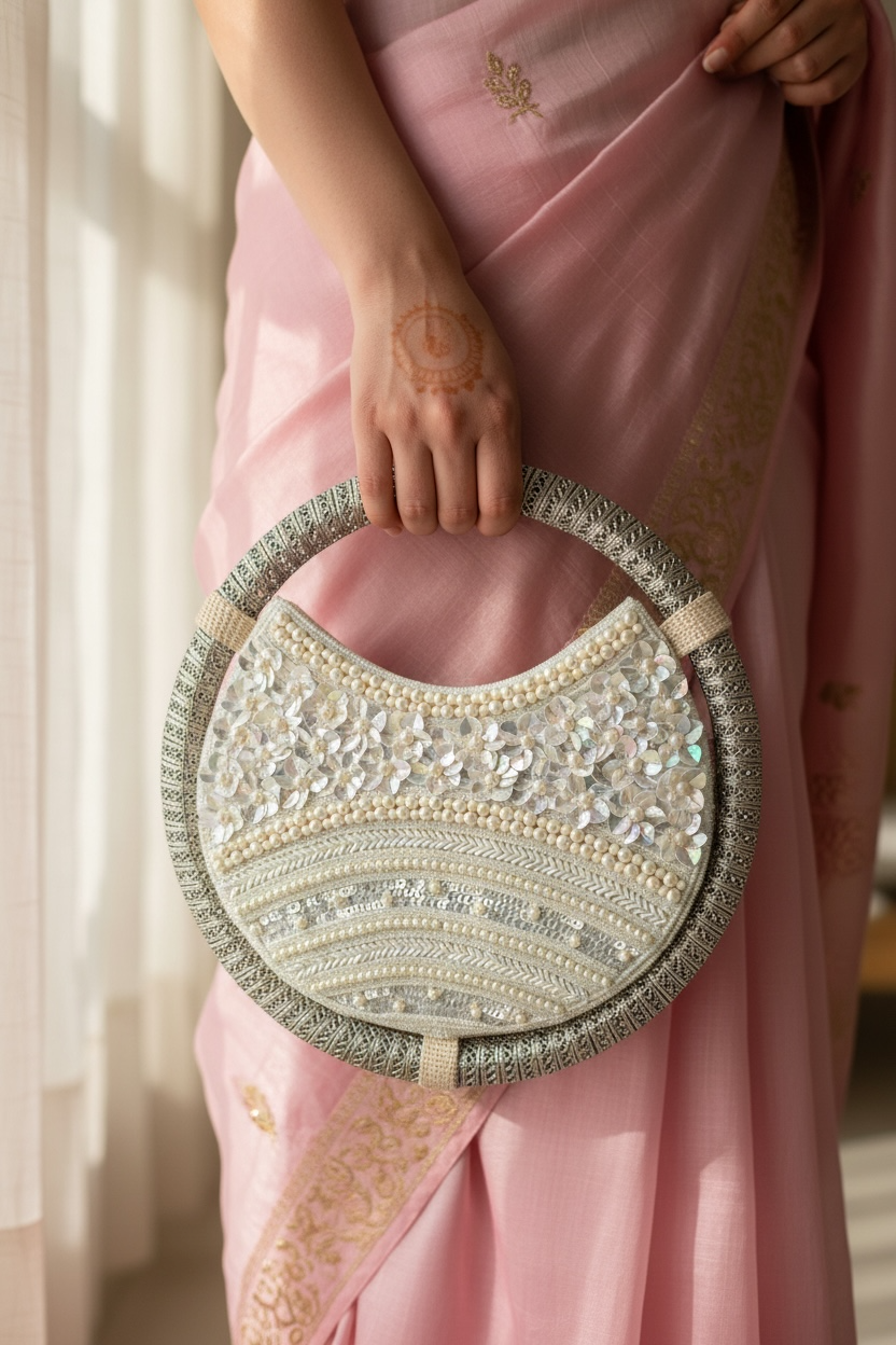 Swarna Ivory Ring Bag