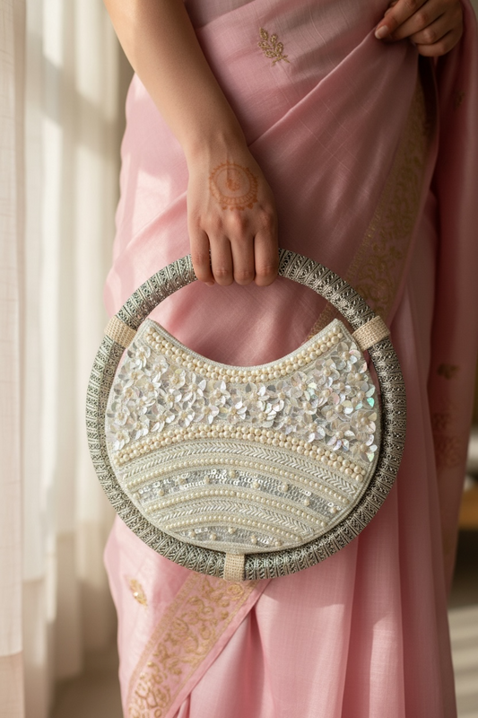 Swarna Ivory Ring Bag