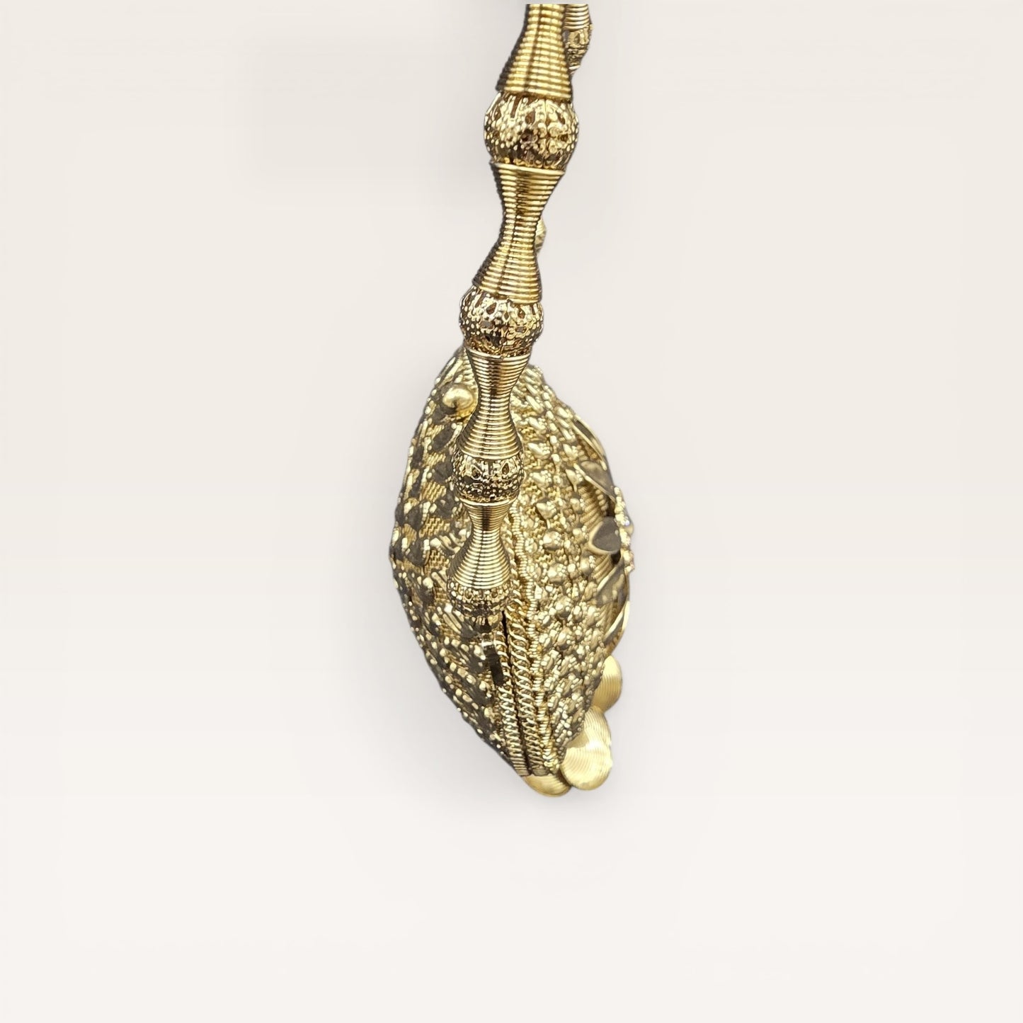 Halo Nano Antique Gold Mini Brass Clutch