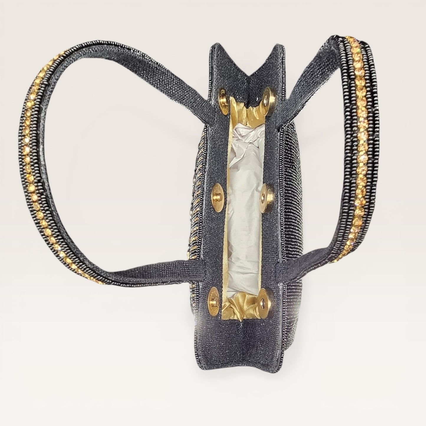Heritage Hues Black Mosaic Clutch Bag