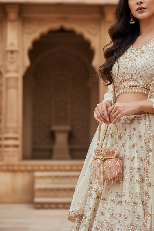 Crysta Rose Gold Mini Potli