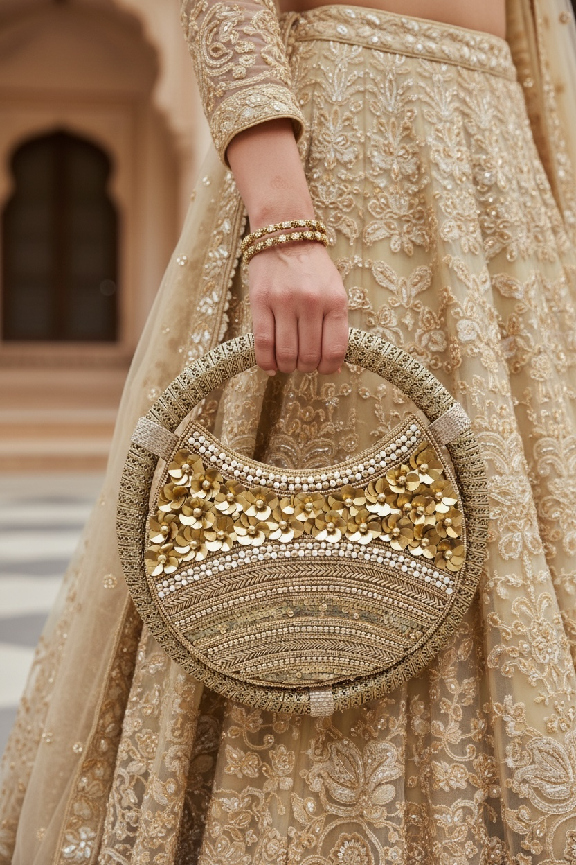 Swarna Antique Gold Ring Bag