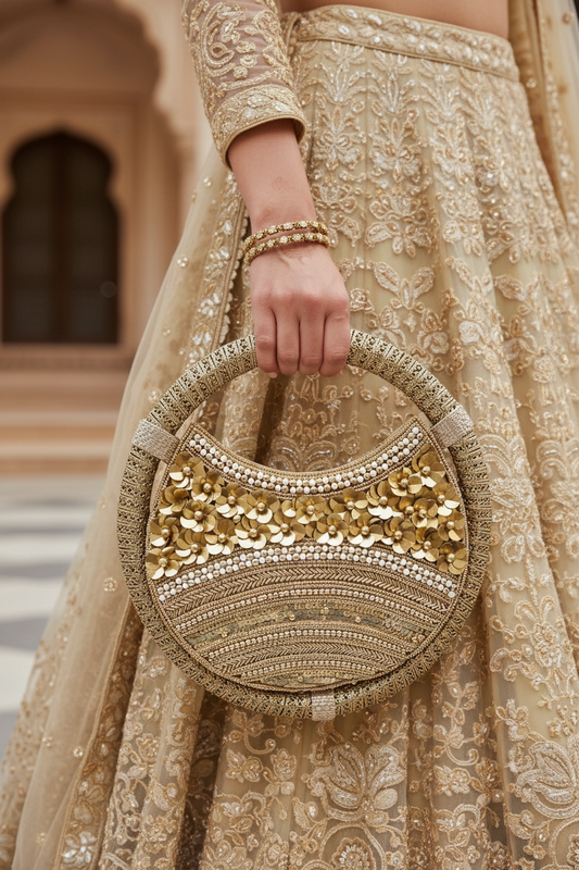 Swarna Antique Gold Ring Bag