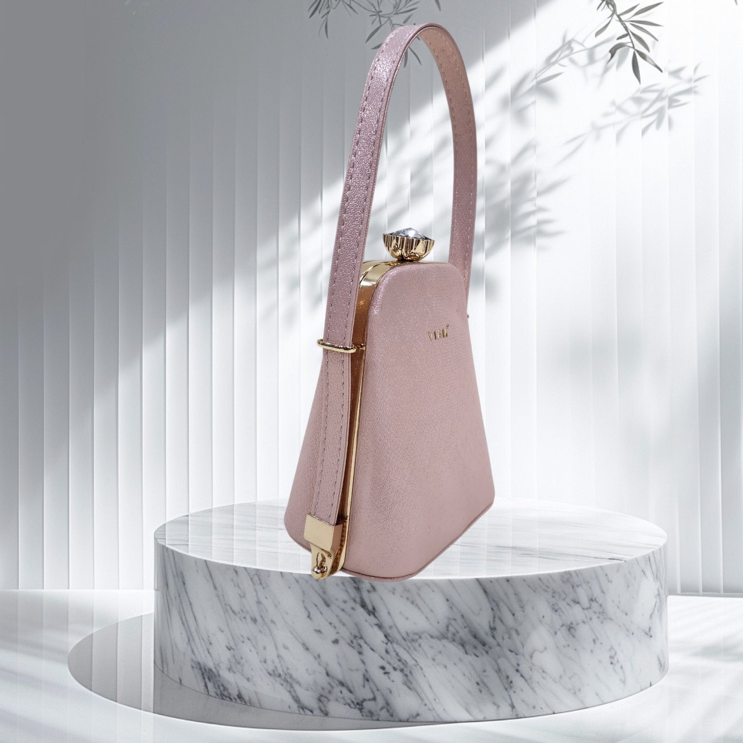 Prism Chevron Pink Box Clutch