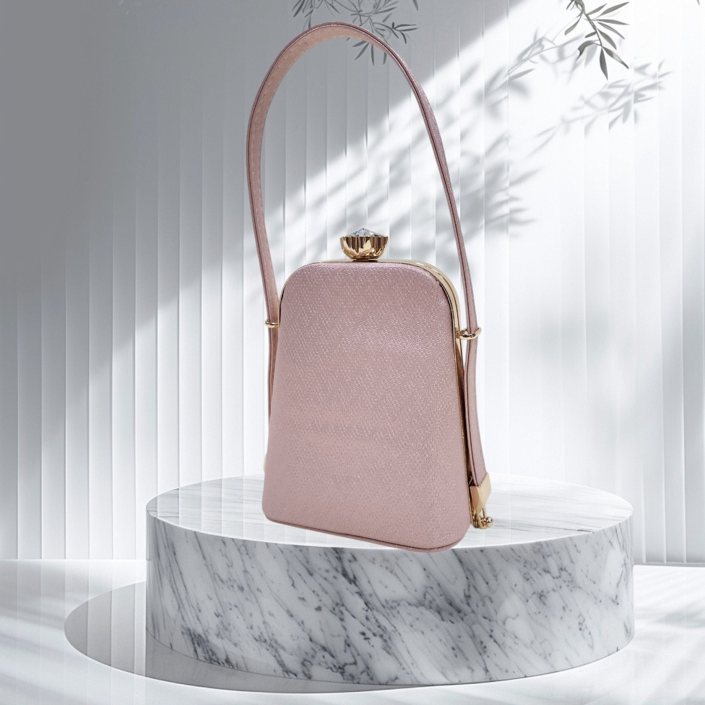 Prism Chevron Pink Box Clutch