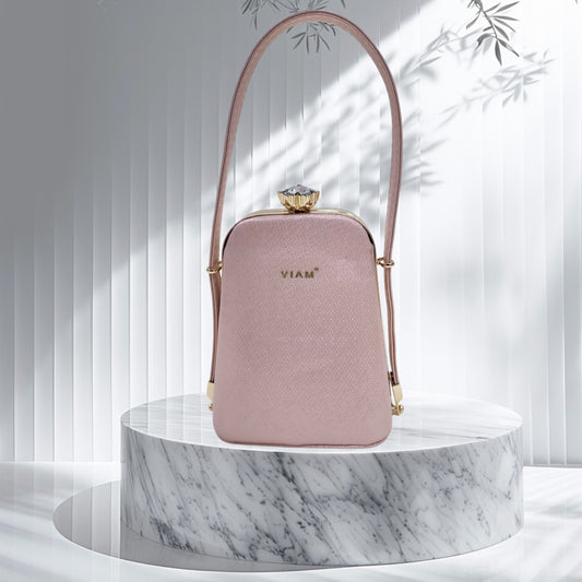 Prism Chevron Pink Box Clutch