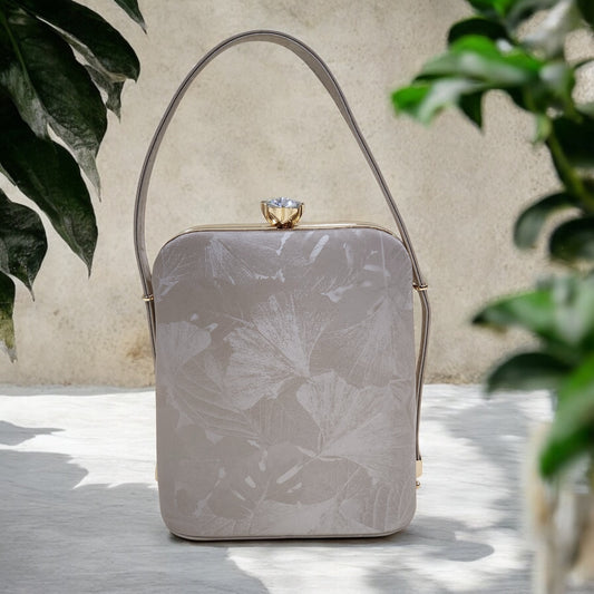 Eden Floral Khakhi Box Clutch