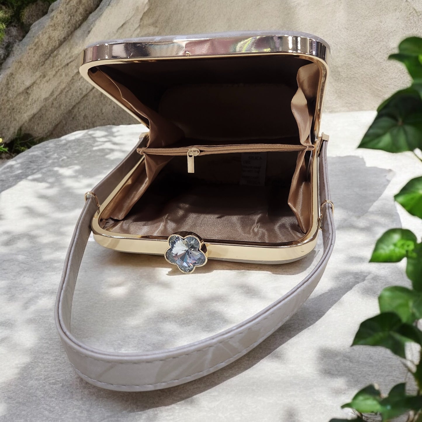 Eden Floral Khakhi Box Clutch